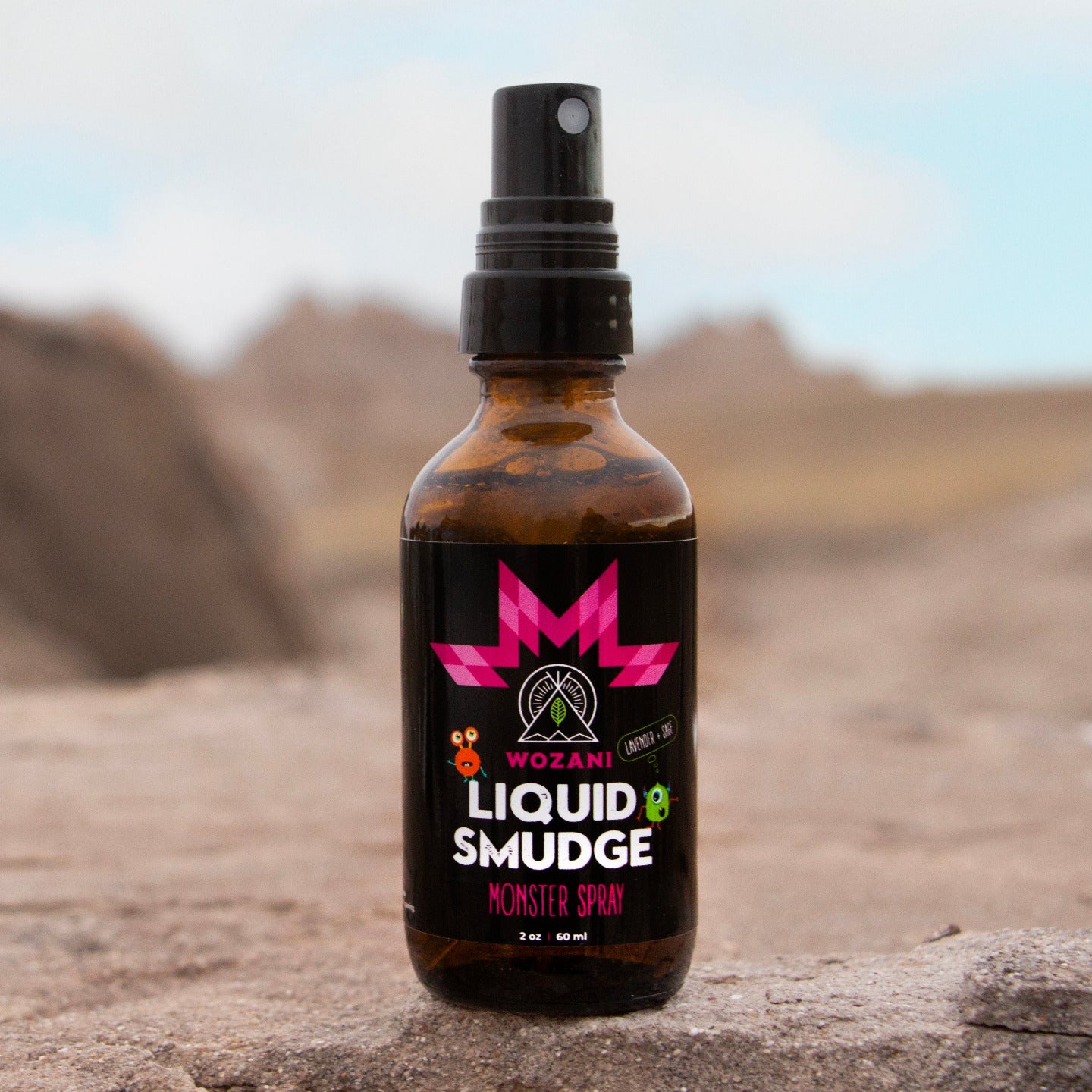 Liquid Smudge spray with essential oils for kids and sweet dreams with sage and wild orange